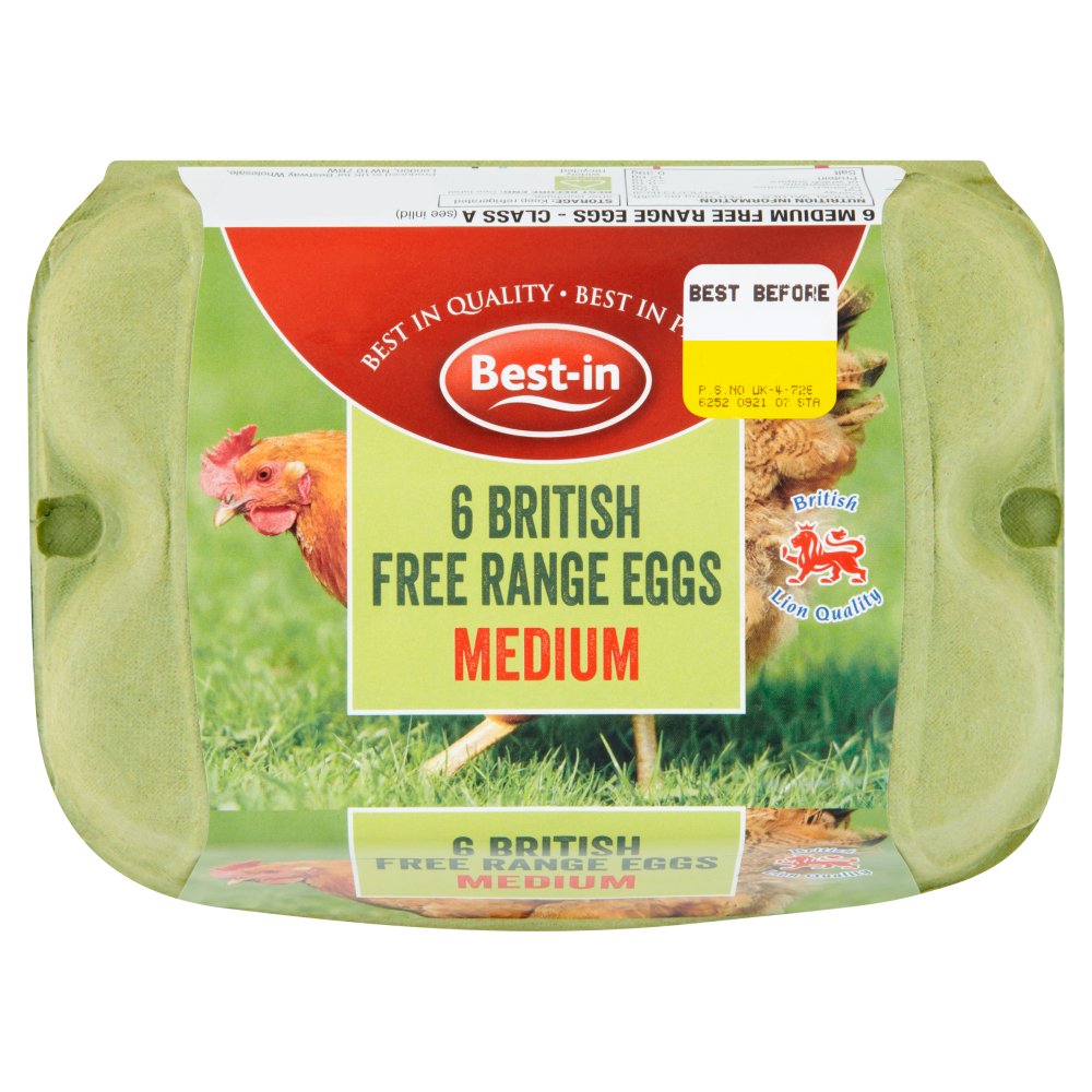 Best-in 6 British Free Range Eggs Medium 6s × 1
