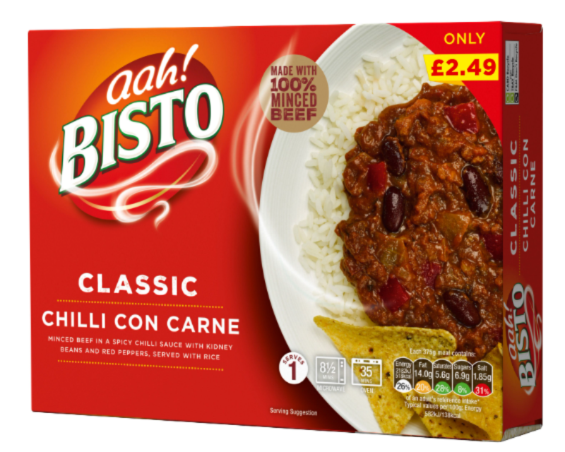PM 2.49 Bisto Chilli Carne 6x375g Mixed Frozen foods Asetena Pa
