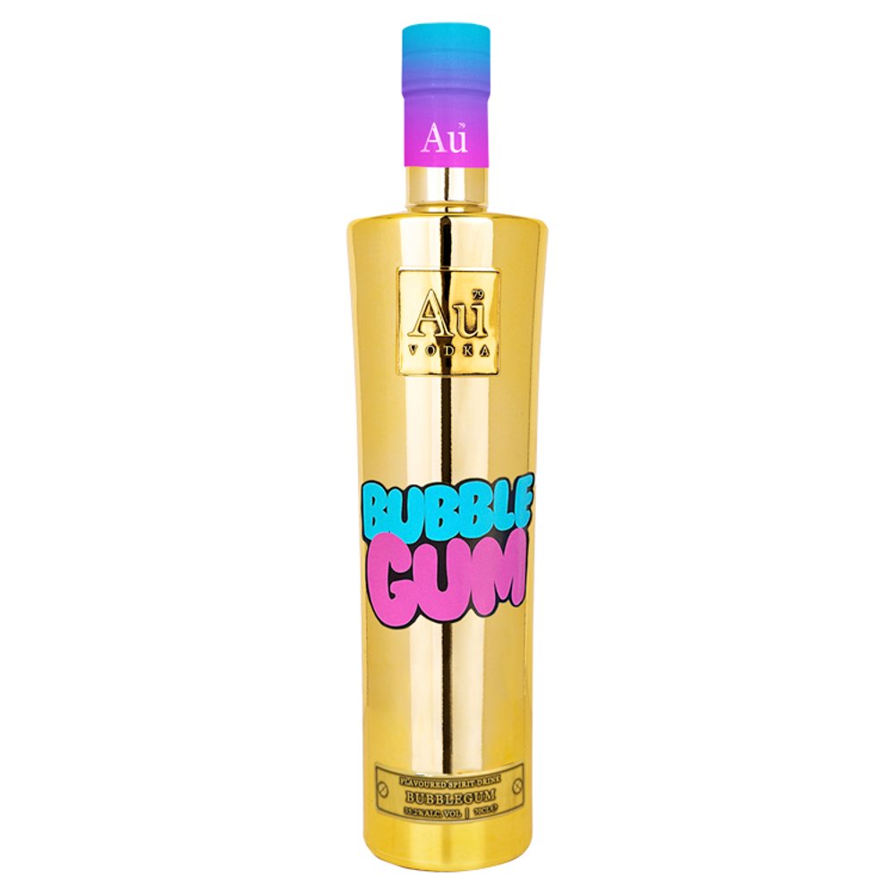 Au Vodka Bubble Gum Flavoured Spirit Drink 70cl 70Cl × 6