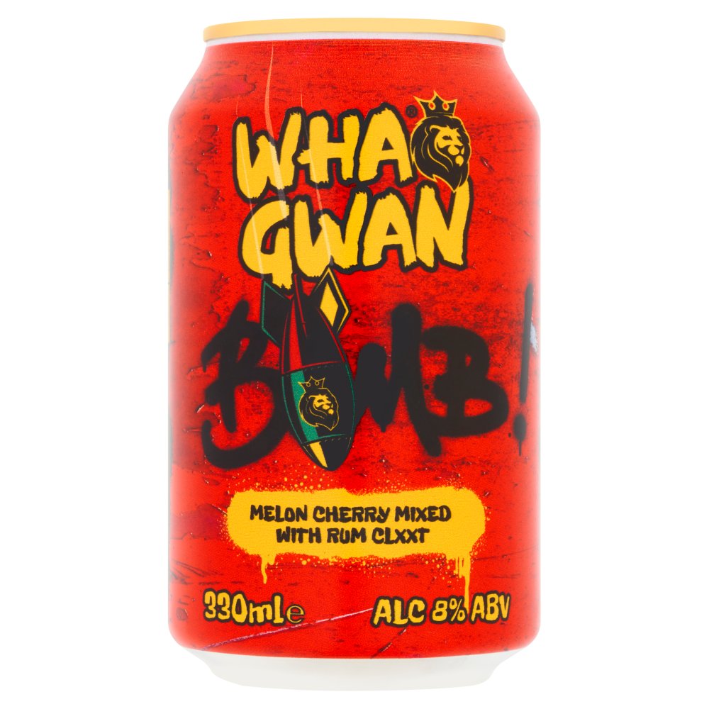 Wha Gwan Melon Cherry Mixed with Rum Clxxt 330ml 330ml × 12 × 1