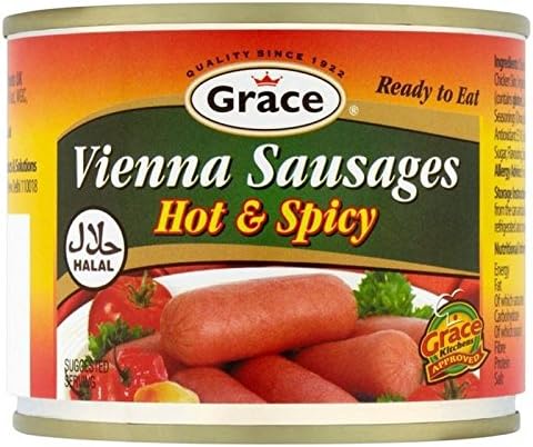 Grace Hot & Spicy Vienna Sausages Halal 12x200g