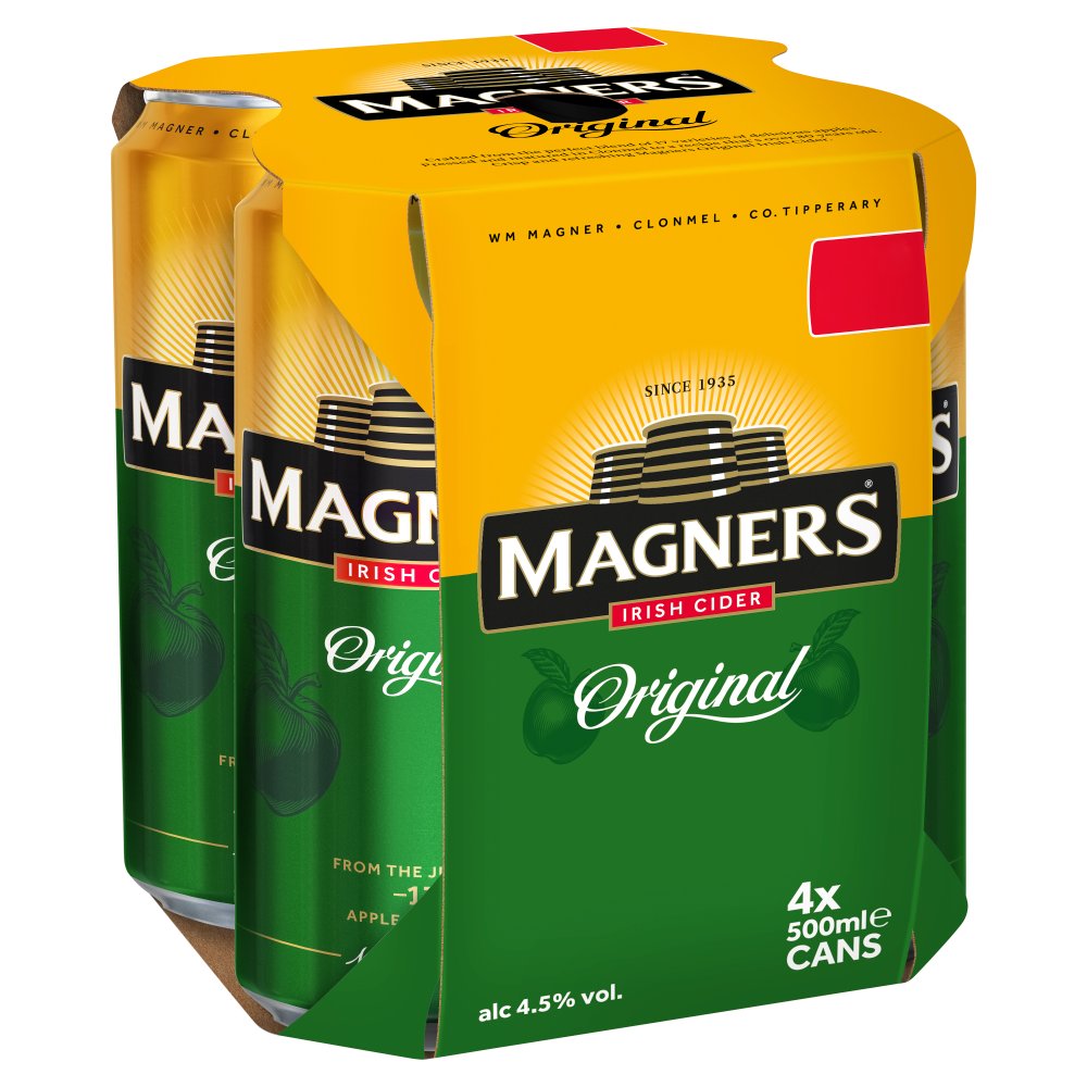 Magners Original Irish Cider 4 x 500ml 500ml × 6 × 1