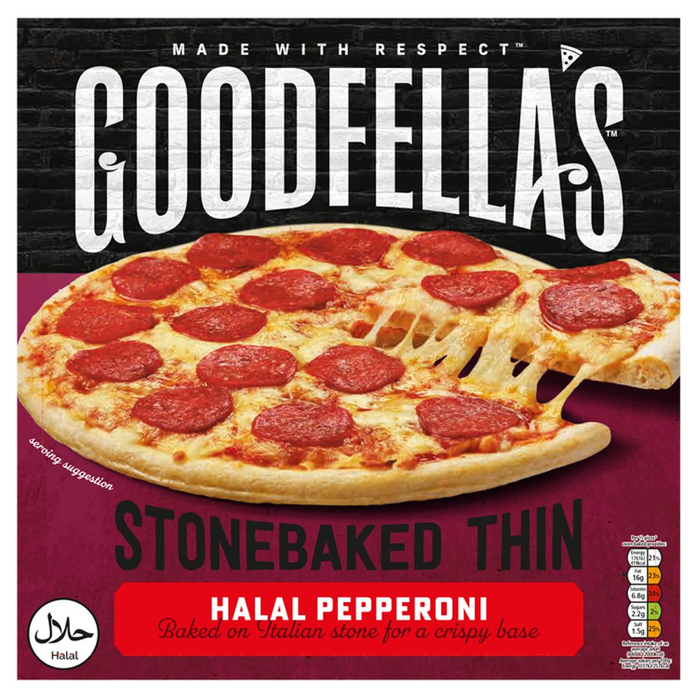 Goodfella's Stonebaked Thin Halal Pepperoni 328g 328g × 1