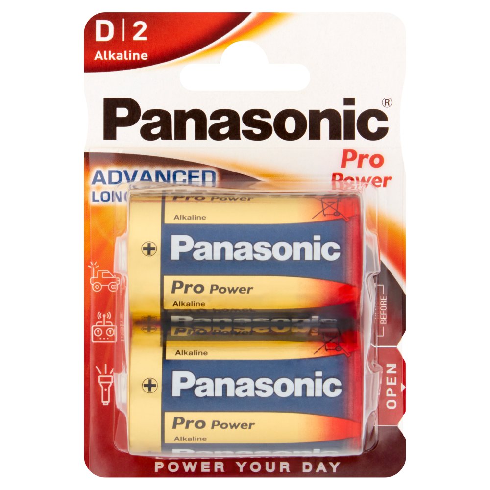 Panasonic Pro Power D Batteries Alkaline 2 Pack 2s × 12