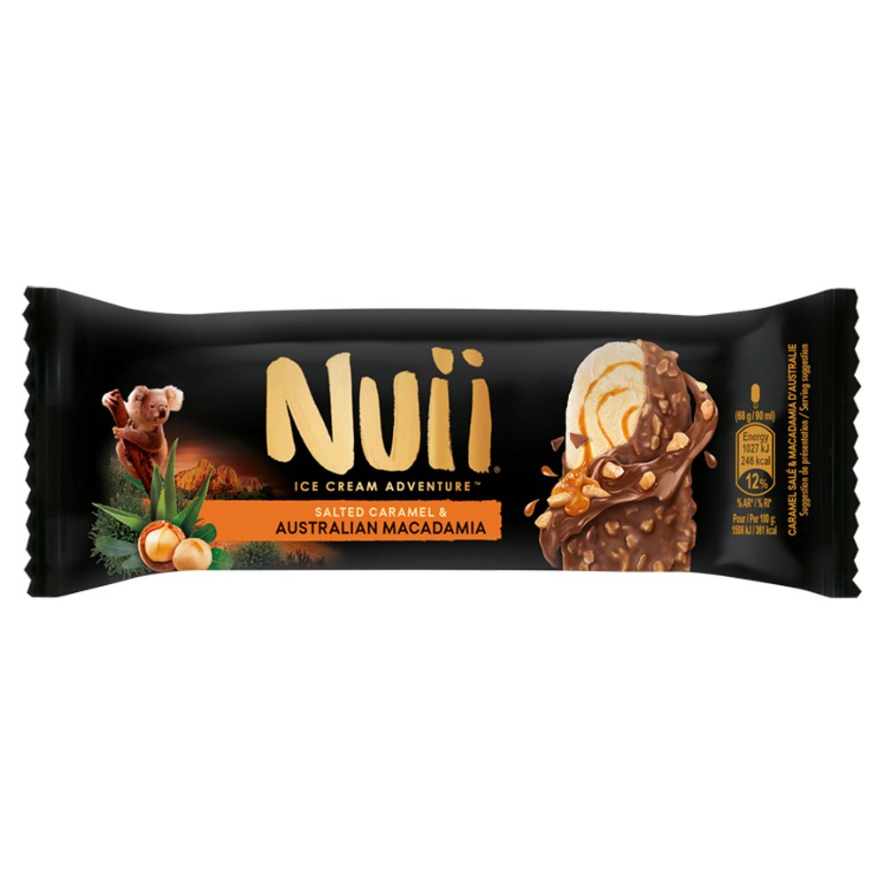 Nuii Salted Caramel & Australian Macadamia Ice Cream 90ml 90ml × 20 × 1