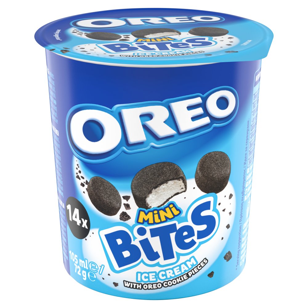 Oreo 14 Mini Bites Ice Cream with Oreo Cookie Pieces 105ml Box × 1