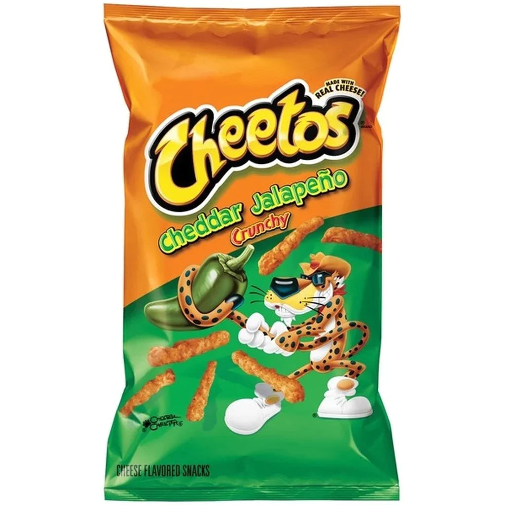 Cheetos Crunchy Cheddar Jalapeno 227g Box of 10