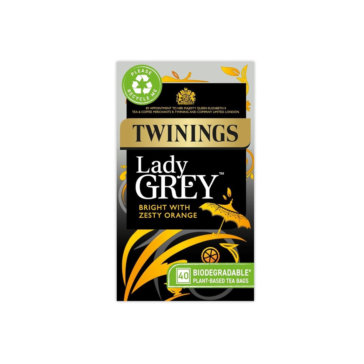 Twinings Lady Grey Tea Bags 4x40's