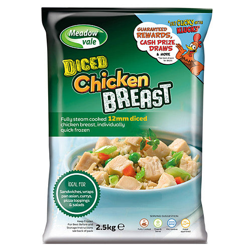 Meadowvale Diced Chicken Breast 2.5Kg × 1