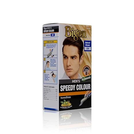 Bigen Mens Hair Dye - Natural Brown 3x80g