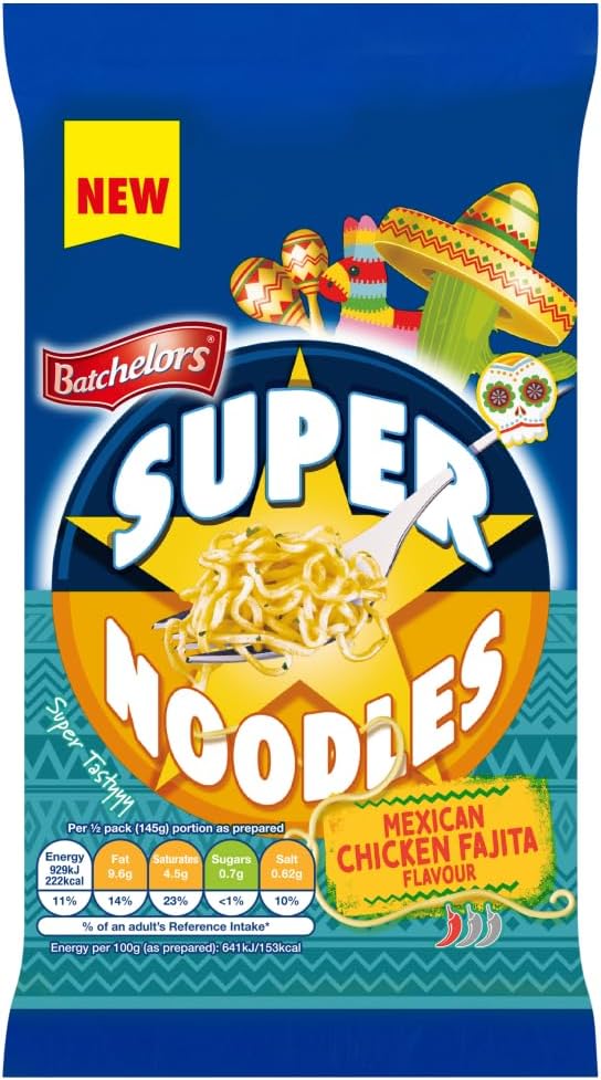 Batchelors Super Noodles Chicken Fajita Rrp 8x90g