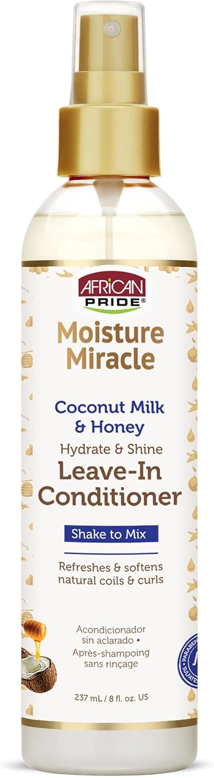 African Pride Moisture Miracle Coconut & Honey Leave-In Conditioner 8oz