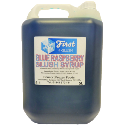 Slush Blue Raspberry 1x5lt . Packed 2 units to a case.
Unit Weight: 5.79 Kilos.