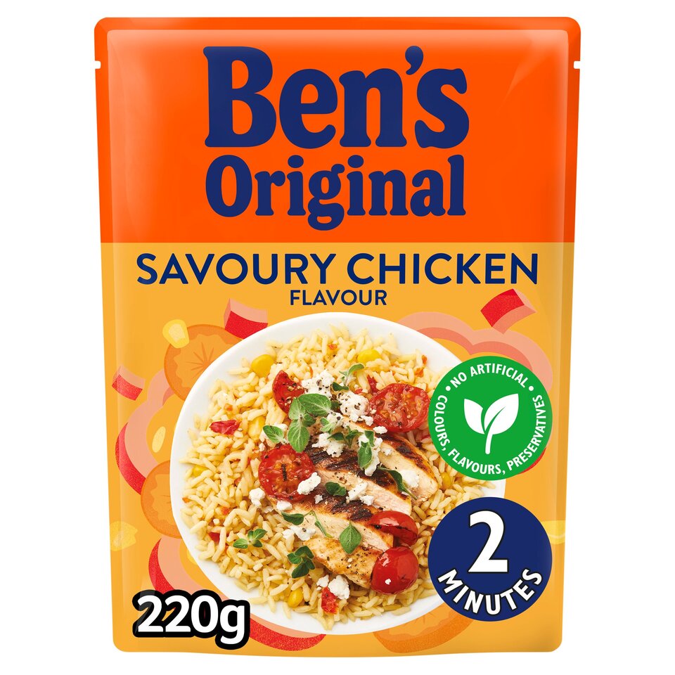 Bens Original Savoury Chicken Flavoured Rice Rth 6x220g