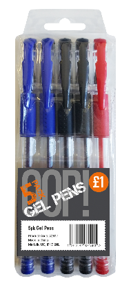 Gel Pens 6x5's