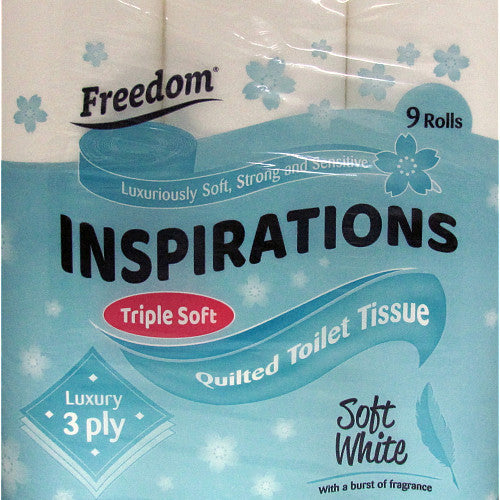 Freedom Toilet Tissue 3ply White 9pk × 5 × 1