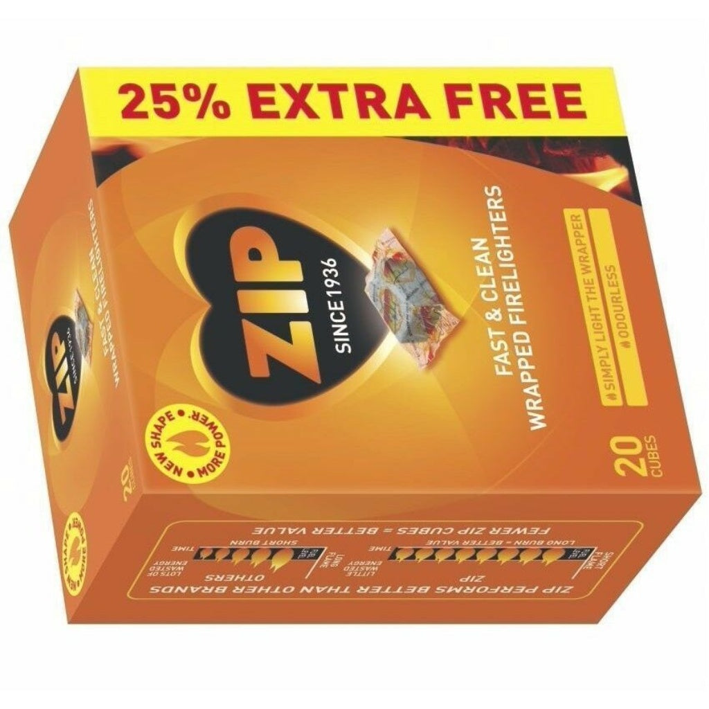 Zip Firelighters Wrapped + Free 1x20's