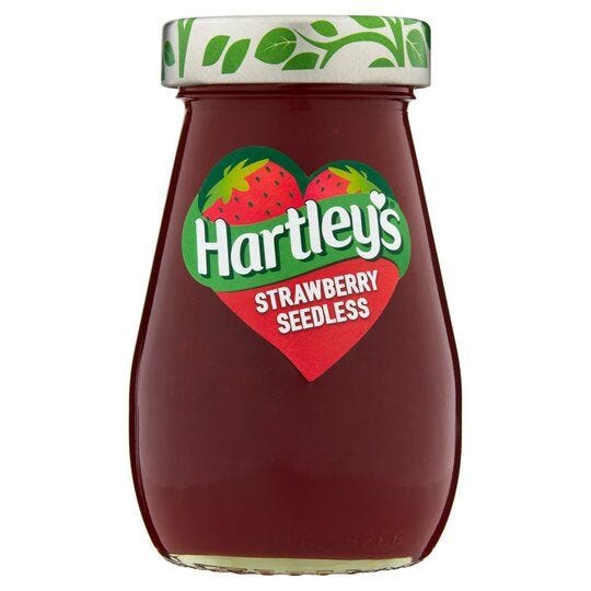 Hartleys Seedless Strawberry Jam 6x300g