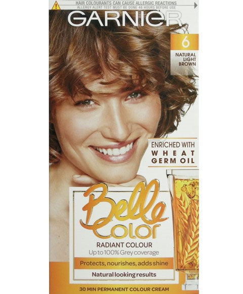BELLE COLOR CREME PERMANENT 6 NATURAL LIGHT BROWN Hair Color Asetena Pa