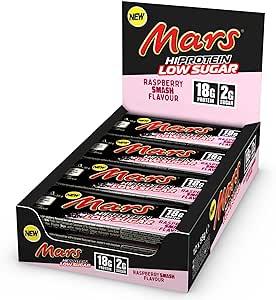 Low Sugar Mars Raspberry Smash Protein Bar 12x55g(6)