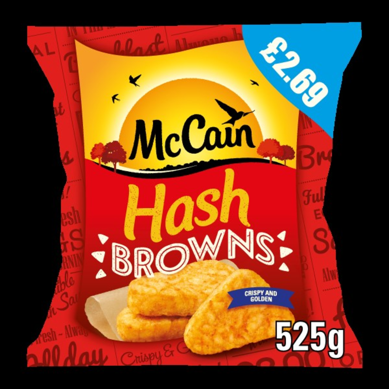 PM 2.69 McCain Hash Browns UNIT 5x525g . Packed 3 units to a case.
Unit Weight: 8.27 Kilos.