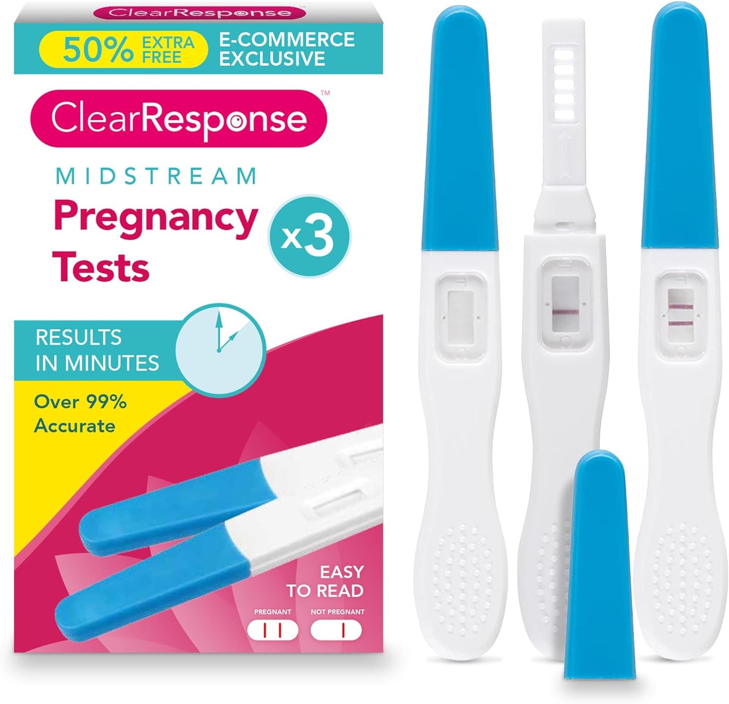 Clear Response Pregnancy Testing Kit pack 1x3pk