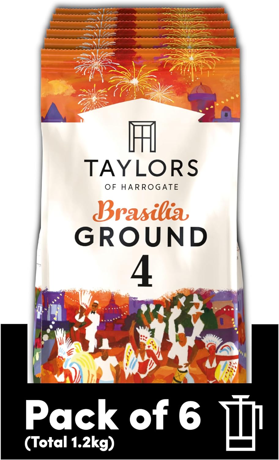 Taylors Rich Italian Ground Coffee 6x200g
