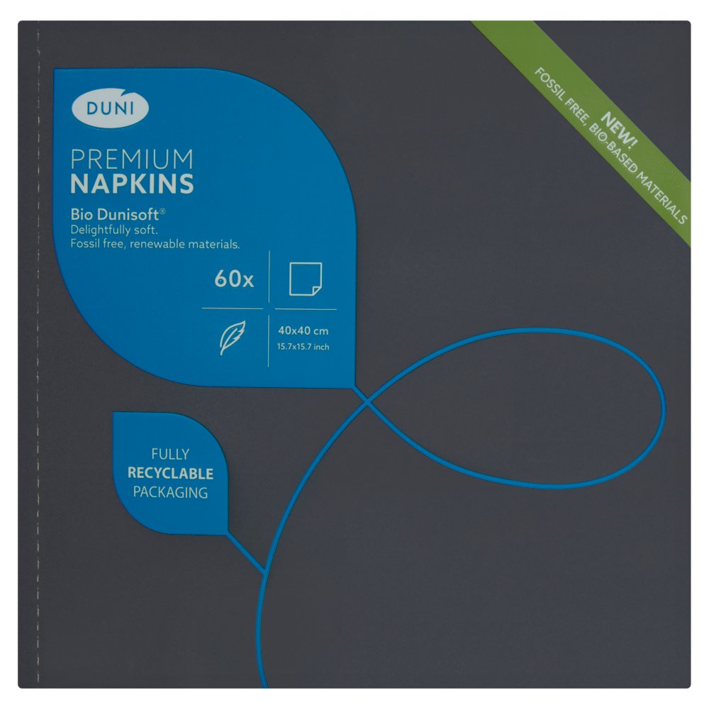 Duni Bio Dunisoft 60 Premium Napkins Black 60s × 1