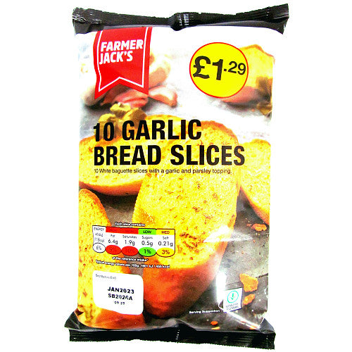Farmer Jack's Garlic Slices PM £1.69 210g × 12
