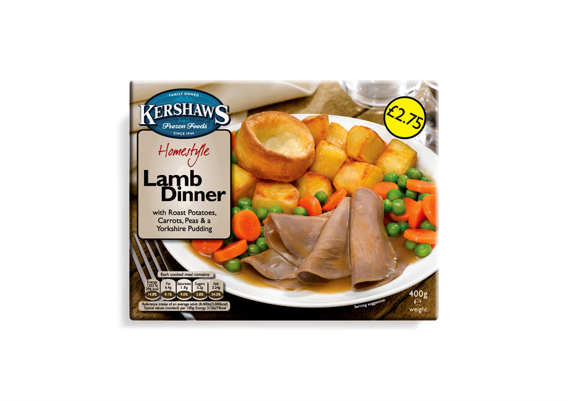 Kershaws Lamb Dinner UNIT 6x400g . Packed 2 units to a case.Unit Weight: 2.51 Kilos.