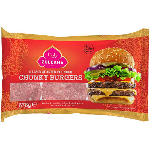 Zulekha Lamb Qtr Pound Burgers 6s × 1