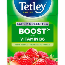 Tetley Super Green Vitamin B Strawberry & Rspberry 4x20's