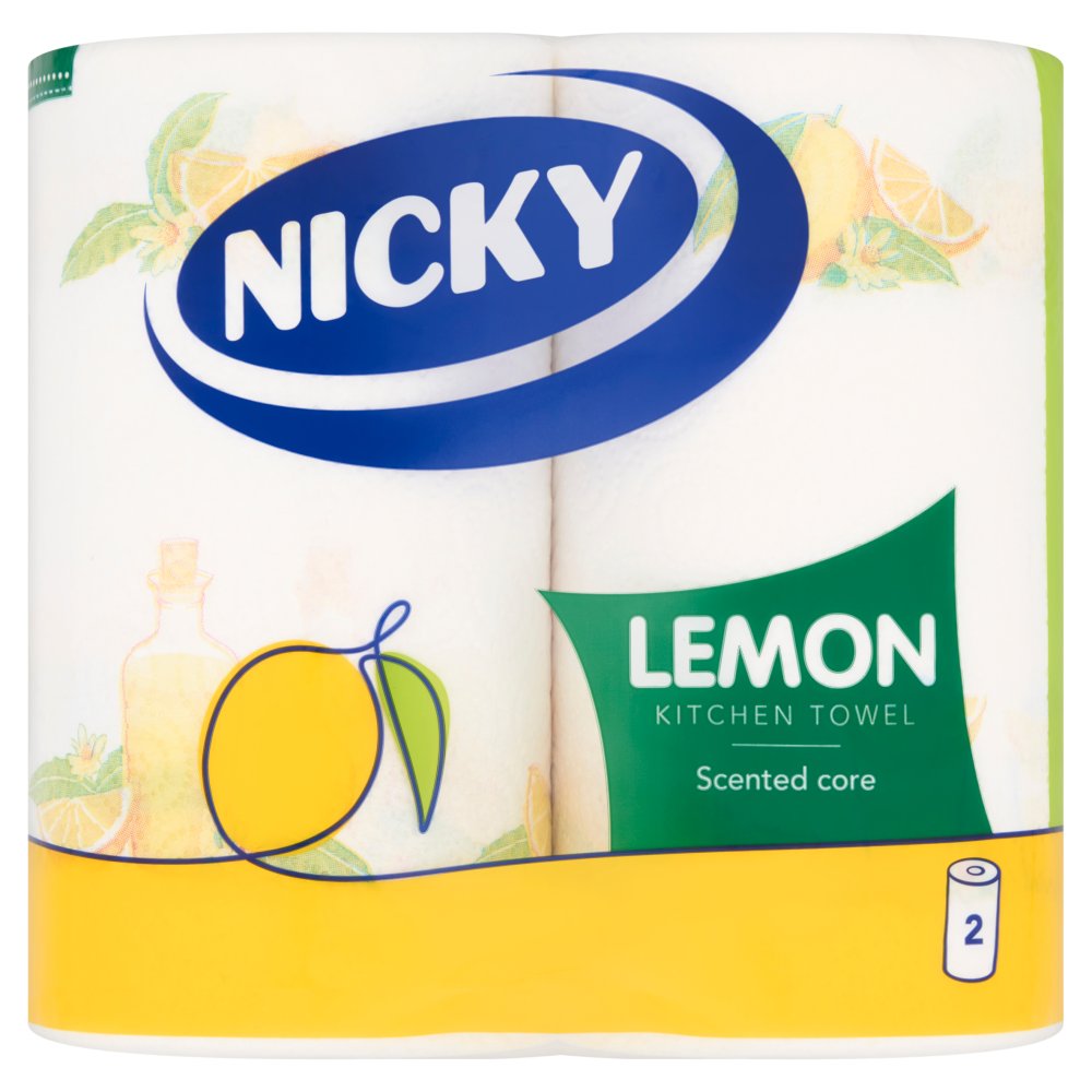 Nicky Lemon Kitchen Towel 2 Rolls 2Roll × 8 × 1