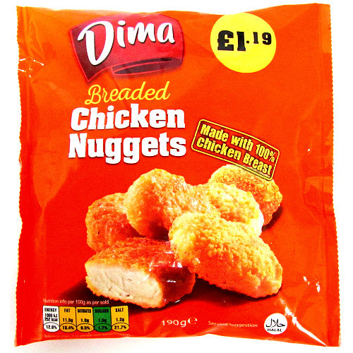 Dima Breaded Chicken Nuggets PM £1.19 190g × 1