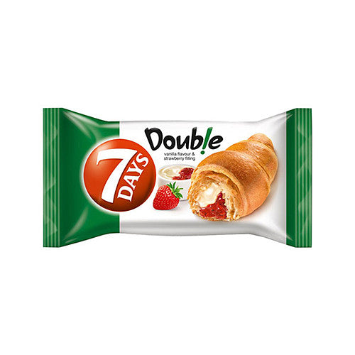 7 Days Croissant With Vanilla Flavour & Strawberry Fillings Double Max 80g 80g × 20