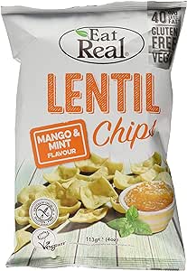 Eat Real Lentil Chips Mango & Mint Flavour 10x95g