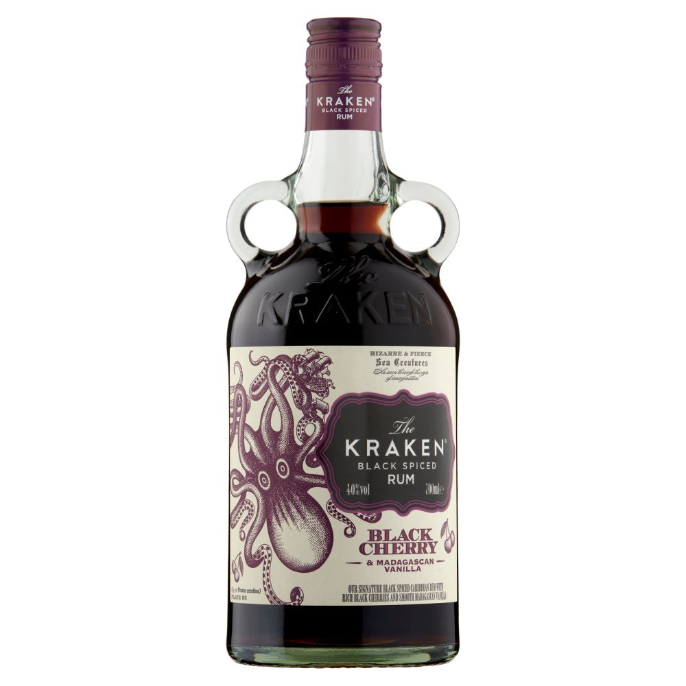 The Kraken Black Spiced Rum Black Cherry & Madagascan Vanilla 70cl 70Cl × 1