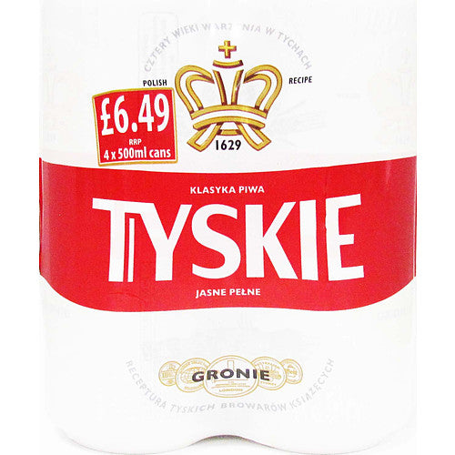 Tyskie 4 Pack PM £6.49 500ml × 6 × 1