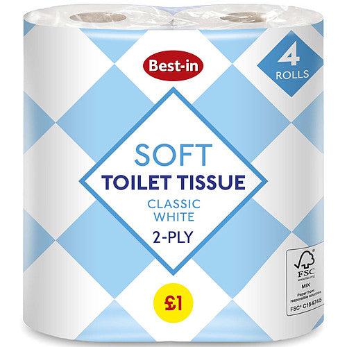 Bestin Sofft Toilet Tissue White PM £1 4Roll × 12 × 1