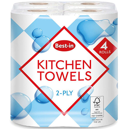 B/In Kitchen Towels 2ply 4Roll × 6 × 1