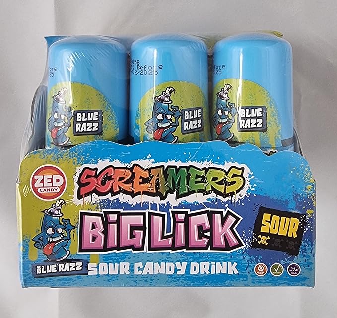 Zed Candy Screamers Big Lick Blue Razz 12x60ml(12)