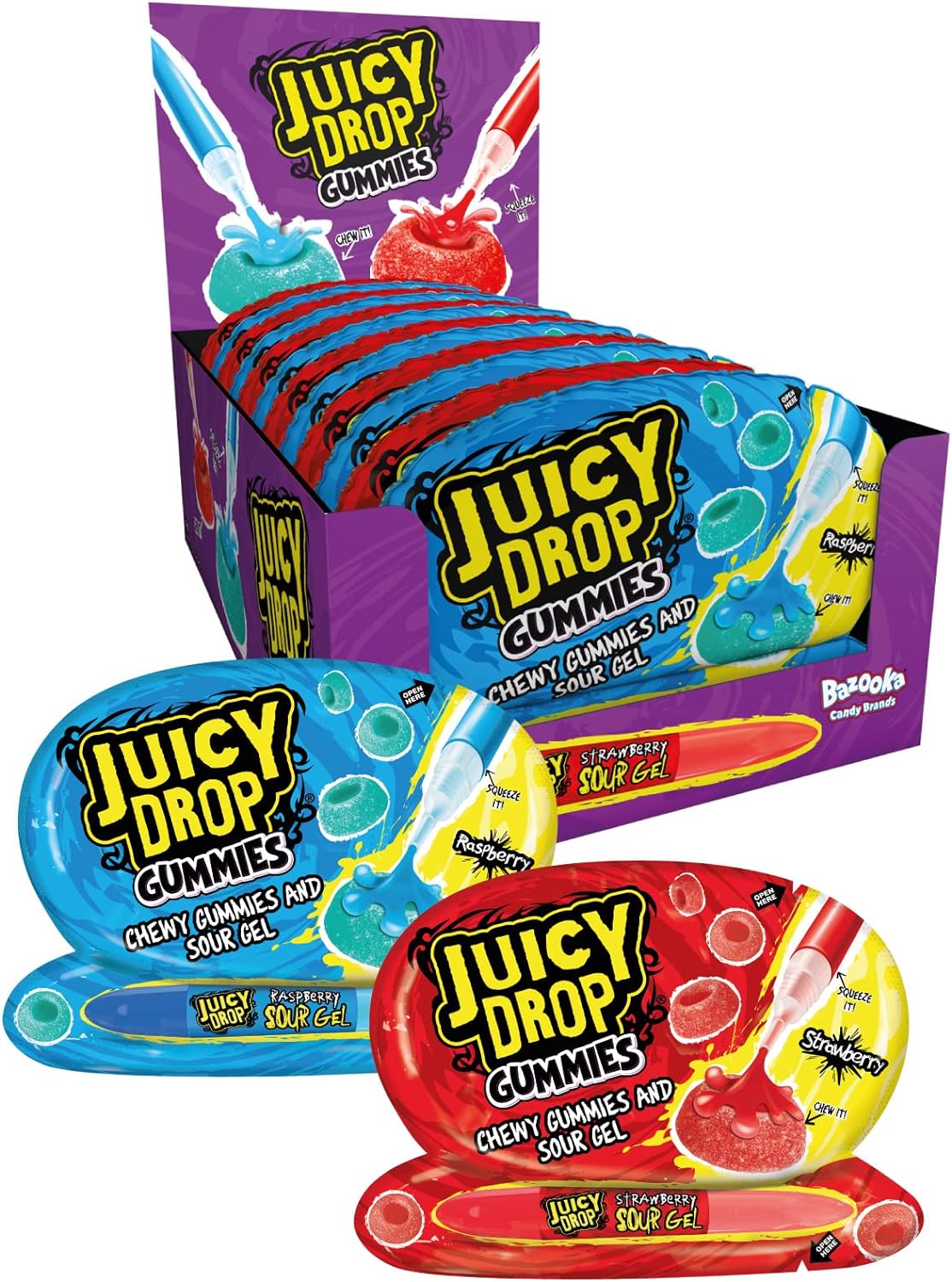 Bazooka Juicy Drop Gummies Xtreme 12x57g (12)
