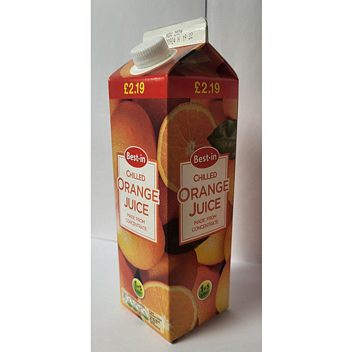 Bestin Orange Juice £2.19 1Ltr × 12 × 1