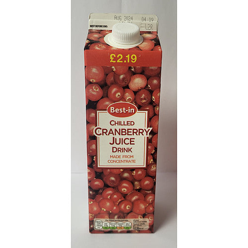 Best In Cranberry Juice £2.19 1Ltr × 12 × 1