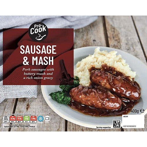 Pro-Cook Sausage & Mash 400g × 8