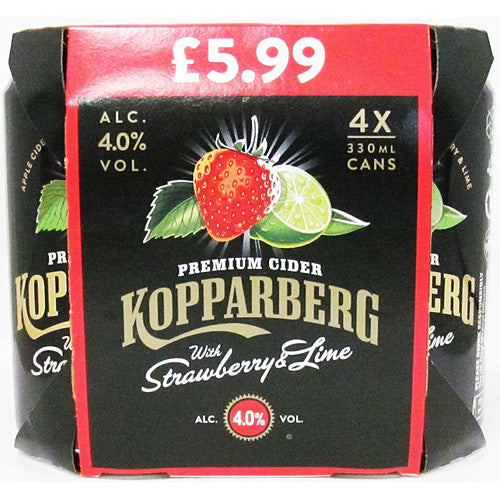 Kopparberg Strawberry & Lime 4 Pack PM £5.99 330ml × 6 × 1