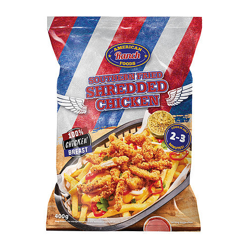 American Ranch Foods Southern Fried Shredded Chicken 400g 400g × 12