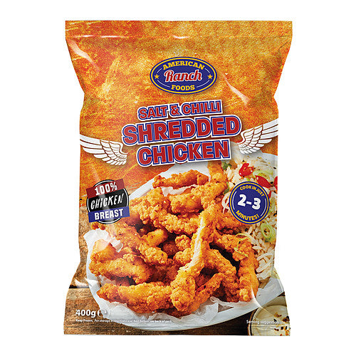 American Ranch Foods Salt & Chilli Shredded Chicken 400g 400g × 1