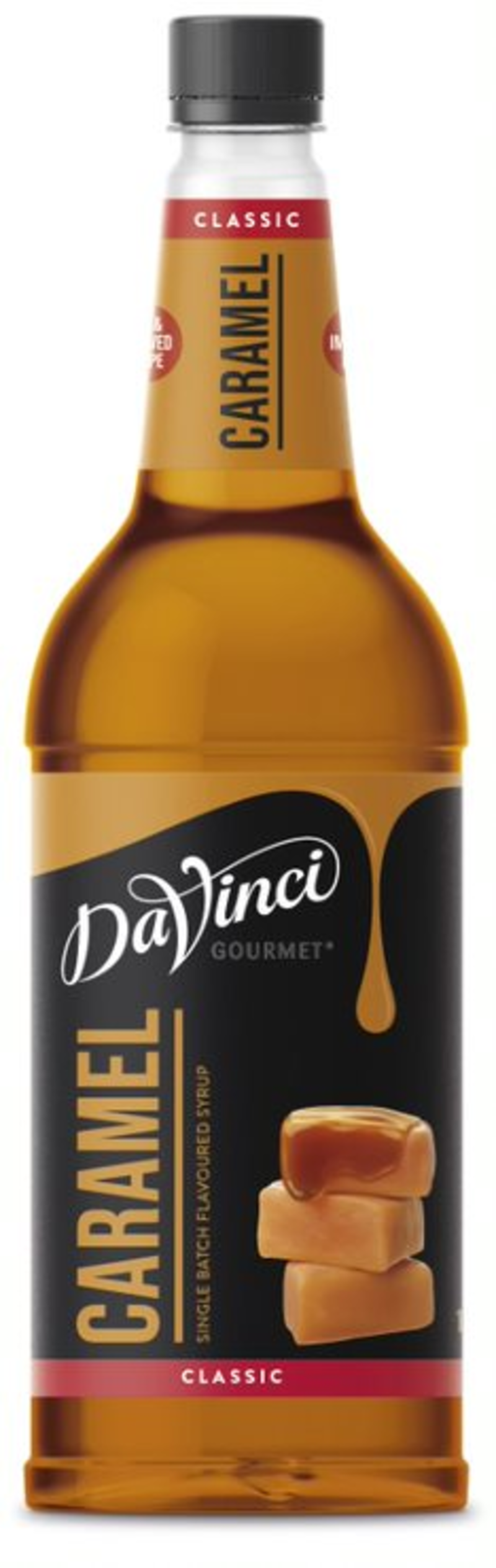Da Vinci Caramel Syrup (For Coffee) 1x1lt . Packed 6 units to a case.
Unit Weight: 7.39 Kilos.
