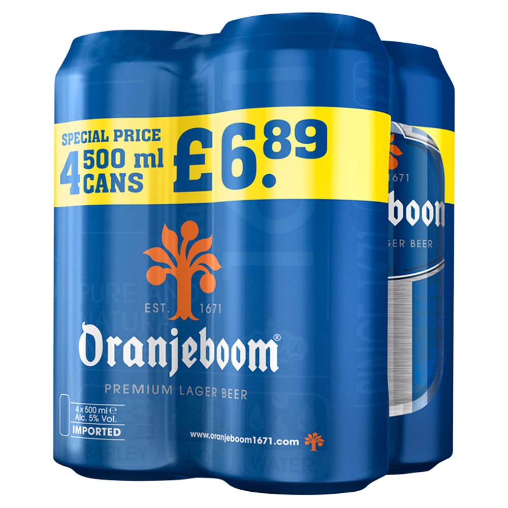Oranjeboom Premium Lager Beer 4 x 500ml 500ml × 6 × 1